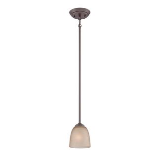 Radcliff Western Bronze Mini Pendant (Steel Finish Western bronzeNumber of lights One (1)Requires one (1) 100 watt A19 medium base bulbs (not included) Dimensions 6.5 inches high x 5 inches wideShade dimensions 5 inches x 5 inches Weight 3.5 poundsTh