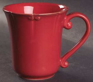 Casafina Vintage Port Red Mug, Fine China Dinnerware   Casa Stone, Embossed, Sca