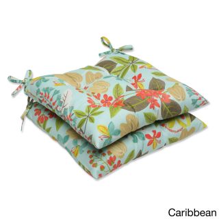 Outdoor Fancy A Floral Wrought Iron Seat Cushion (set Of 2)