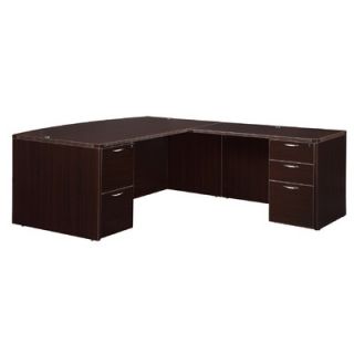 DMi Fairplex Right/Left Executive Bow Front L Desk with 5 Drawers 7004 4748EB