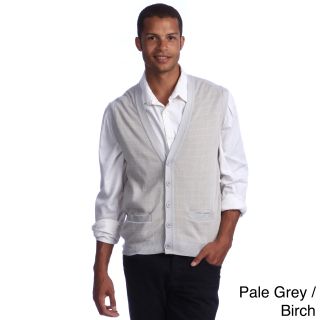 American Apparel Mens Lightweight Knit Long Grid 5 button Vest