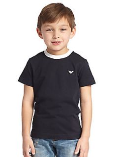 Armani Junior Toddlers & Little Boys Contrast Tee   Navy