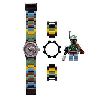 Lego Kids Boba Fett Minifigure Watch Set, Boys