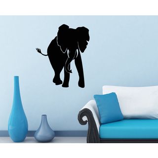 Africa Elephant Vinyl Wall Decal (Glossy blackEasy to applyDimensions 25 inches wide x 35 inches long )
