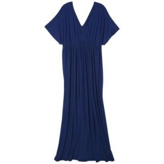 Merona Womens Plus Size Short Sleeve Maxi Dress   Waterloo Blue 1