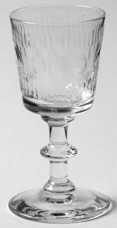 Unknown Crystal Unk4546 Cordial Glass   Squarish Bowl/Cut Oval&Lines,Waffer Stem