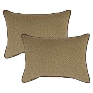 Smith & Hawken 2 Piece Outdoor Lumbar Pillow Set   Sand Key