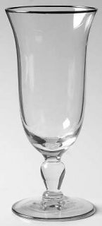 Glastonbury   Lotus Prelude (Platinum Trim) Juice Glass   Stem L17, Platinum  Tr