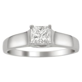 1/3 CT.T.W. Diamond Certified Solitaire Ring in 14K White Gold   Size 6