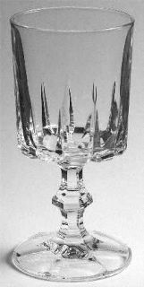 Unknown Crystal Unk913 Wine   Vertical Cut On Bowl, Textured Foot