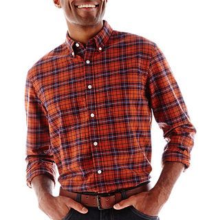 Dockers Patterned Oxford Shirt, Rust, Mens