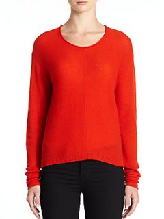 Cashmere Long Sleeve Sweater   Flame