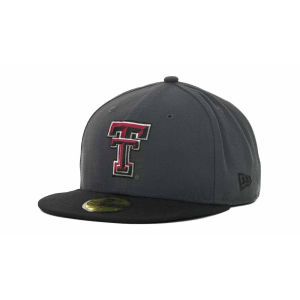 Texas Tech Red Raiders New Era NCAA 2 Tone Graphite and Team Color 59FIFTY Cap