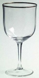 Block Crystal Cote DOr Water Goblet   Clear,Wide Optic,Thick Gold Trim