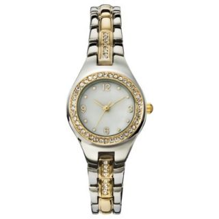 Womens Merona Analog Watch with Two Tone Metals   Silver/Gold