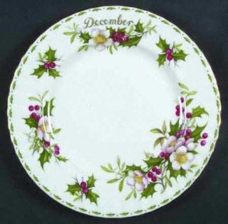 Royal Albert Flower Of The Month (Newer, Montrose) Salad Plate, Fine China Dinne