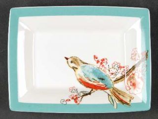 Lenox China Chirp Soap Dish, Fine China Dinnerware   Simply Fine,Flowers,Birds,T