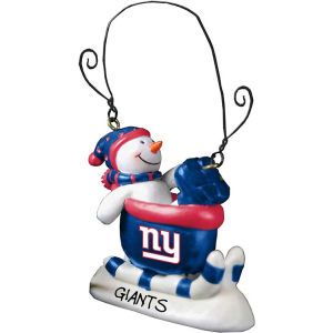 New York Giants Sledding Snowman Ornament