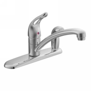 Moen 7454 Chateau Chateau Single Handle Kitchen Faucet w/Side Spray In Deck Plat