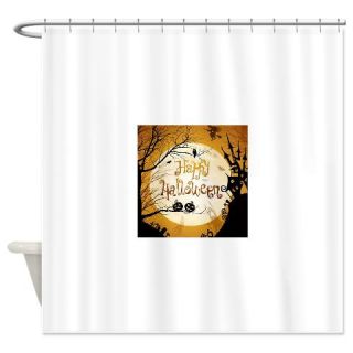  Halloween illustration with black s Shower Curtain  Use code FREECART at Checkout
