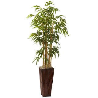 4 foot Bamboo With Decorative Planter