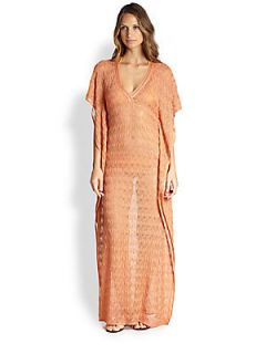 Missoni Lurex Long Caftan   Orange