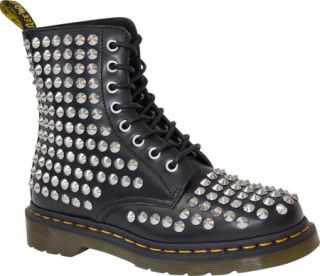 Dr. Martens Spike All Stud 8 Eye Boot   Black Smooth Boots