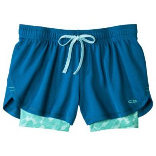 C9 by Champion Womens Mesh Short with Compression   Deep Ocean L