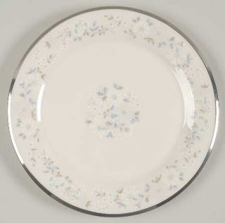 Gorham April Showers Bread & Butter Plate, Fine China Dinnerware   White,Blue,Ta