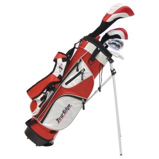 Tour Edge Golf Left hand Ht Max j Jr 4x1 Golf Set With Bag (RedLeft handedMaterials Graphite, titanium, nylonDimensions 39 x 8 x 9Model Boys HT MAX J 4X1Weight 8 poundsAge range 5 8 years oldHeight range 33   44 )