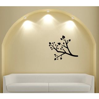 Tree Branches Foliage Vinyl Wall Decal (Glossy blackDimensions 22 inches wide x 35 inches long )