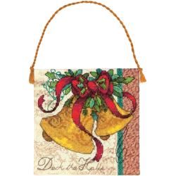 Gold Collection Petites Bells Ornament Counted Cross Stitch 4.25x4.25 18 Count