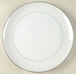 Brookwood Winter Lace 12 Chop Plate/Round Platter, Fine China Dinnerware   Whit