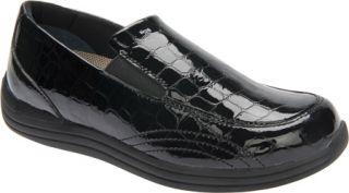 Womens Drew Violet   Black Croc Patent Leather Orthotic Shoes