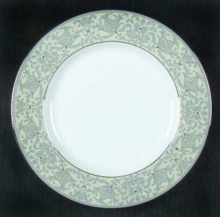 Noritake Sanderville Salad Plate, Fine China Dinnerware   Gray Bands/Lines On Ri