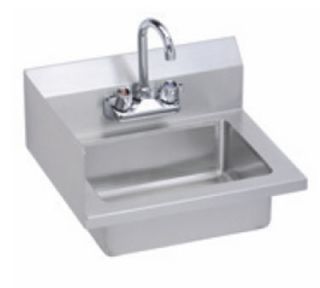 Elkay Wall Economy Hand Sink w/ 14x10x5 in Bowl & Faucet, Left Splash