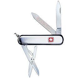 Wenger Swiss Army Stainless Esquire Pocket Knife With Gift Box