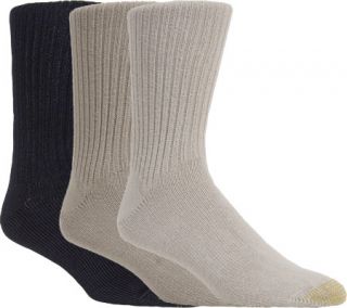 Mens Gold Toe Cotton Fluffies 633S (12 Pairs)   Multi Pack (String/Tan/Black) D