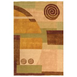 Handmade Rodeo Drive Soho Beige New Zealand Wool Rug (76 X 96) (BeigePattern GeometricMeasures 0.625 inch thickTip We recommend the use of a non skid pad to keep the rug in place on smooth surfaces.All rug sizes are approximate. Due to the difference of