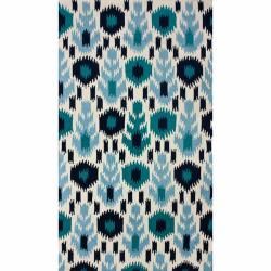 Nuloom Handmade Modern Ikat Ivory Rug (5 X 8) (BluePattern FloralTip We recommend the use of a non skid pad to keep the rug in place on smooth surfaces.All rug sizes are approximate. Due to the difference of monitor colors, some rug colors may vary slig