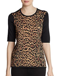 Leopard Knit Top   Leopard