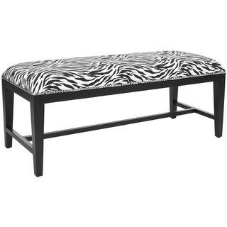 Safavieh Zebra skin Print Bench (BlackMaterials Cotton fabric, woodWood finish BlackDimensions 18 inches high x 45 inches wide x 18 inches deep )