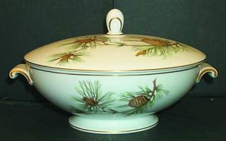 Rosenthal   Continental Pine Needles Round Covered Vegetable, Fine China Dinnerw