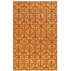 Hand tufted Baroque Wool Rug (5 X 8) (OrangePattern FloralTip We recommend the use of a non skid pad to keep the rug in place on smooth surfaces.All rug sizes are approximate. Due to the difference of monitor colors, some rug colors may vary slightly. O