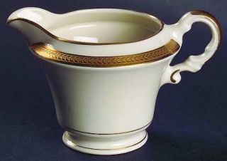 Syracuse Diane No Color Band Creamer, Fine China Dinnerware   Old Ivory,Gold Enc
