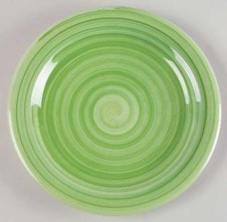 Gibson Designs Dana Dinner Plate, Fine China Dinnerware   All Green, Swirled