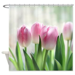  Pink tulips Shower Curtain  Use code FREECART at Checkout