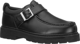 Mens Lugz Garvin Lo w/ Strap   Black Perma Hide Moc Toe Shoes