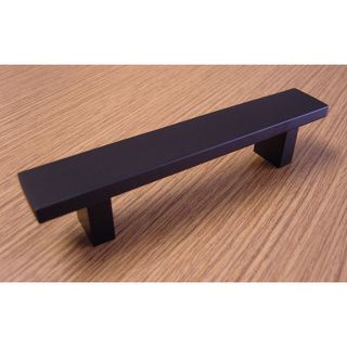 Contemporary 6 inch Rectangular Design Matte Black Finish Cabinet Bar Pull Handle (case Of 5)
