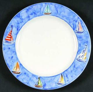 Studio Nova Mainsail Salad Plate, Fine China Dinnerware   Multicolor Sailboats,
